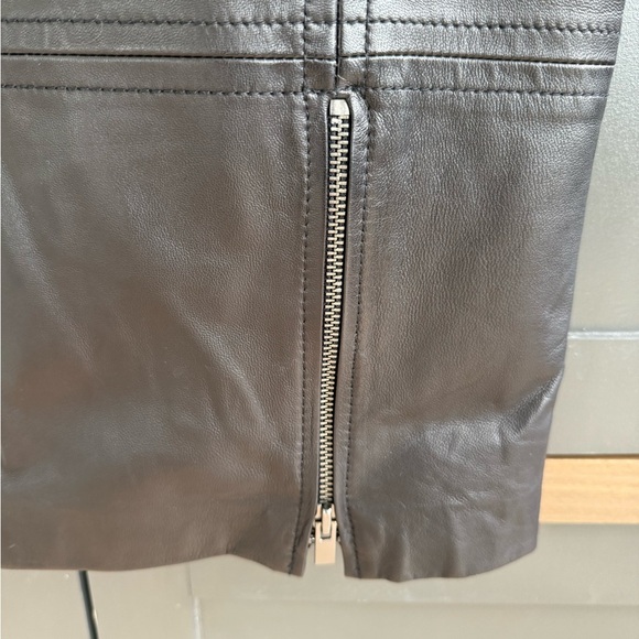 Talbots Black 100% Luxe Leather Skirt • 4 • NWT - Picture 3 of 10